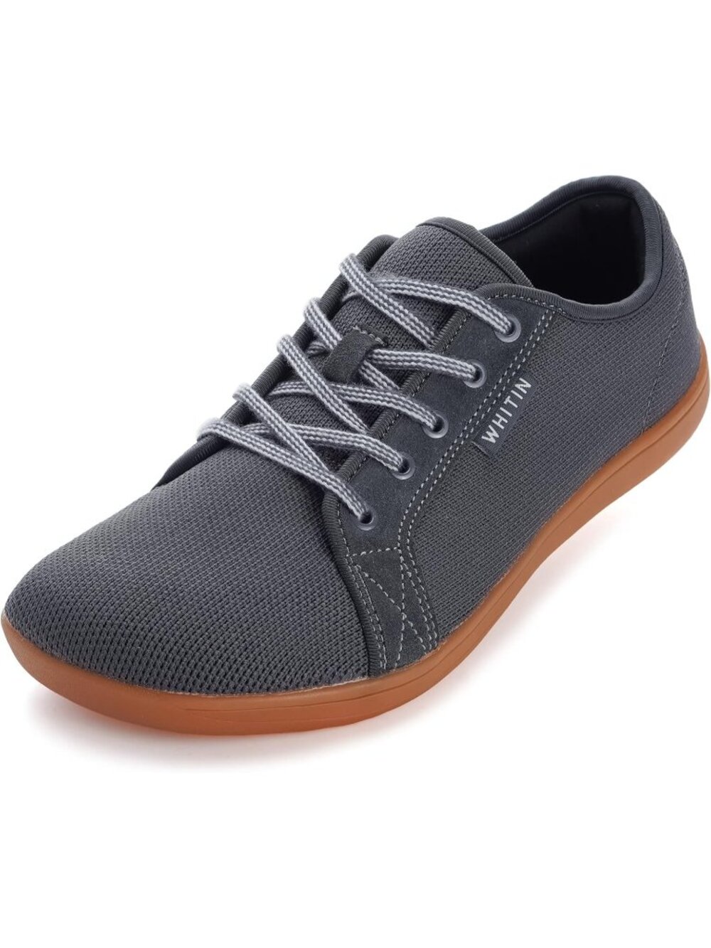 Women's Grey Minimalist Barefoot Shoe Zero Drop Sole Wide Width Fashion Sneaker